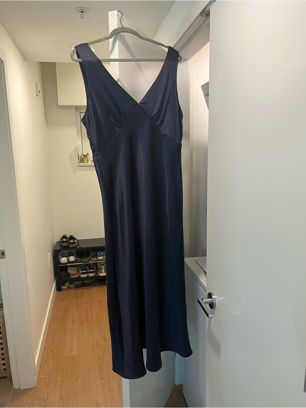 Park & Fifth Navy V-Neck Slip Dress